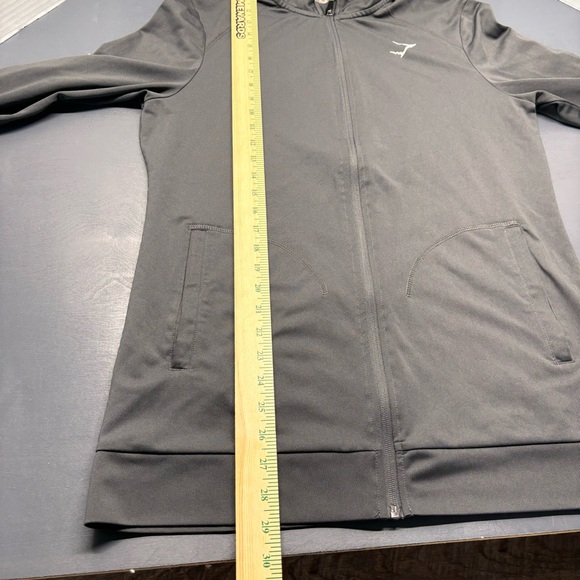 Gymshark Women's Size L Training Zip Up Jacket In Gray Workout Running Light - Picture 7 of 11
